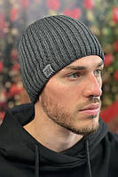 Мужская зимняя шапка «Грант» Braxton графит 56-59 NX, код: 8202907