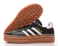 Кросівки жіночі Adidas Gazelle Bold чорні, кеди жіночі Адідас Газель, код KD-14647