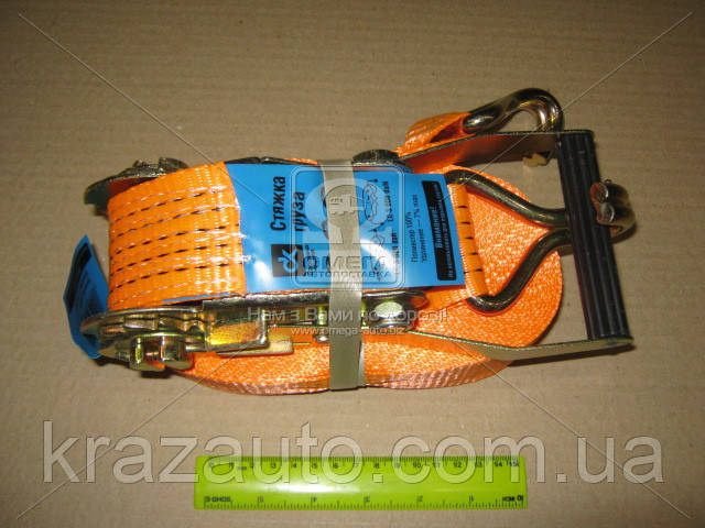 Стяжка вантажу, 3t. 50mm.x12m.(0.5+11.5) пластик. ручка (DK-3917) ST-3917