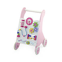 Дерев'яні ходунки - каталка Монтессорі Viga Toys 50178 рожеві