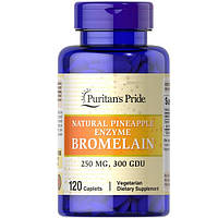Бромелайн Puritan's Pride Bromelain 250 mg 120 Caplets GT, код: 8452505
