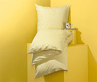 Комплект постельного белья TCM Tchibo T1703520951 160x210 70x100 Белый с желтым DH, код: 8339709