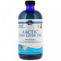 Жир из печени трески Nordic Naturals Arctic Cod Liver Oil 16 fl oz 473 ml Orange Flavor DH, код: 7518174