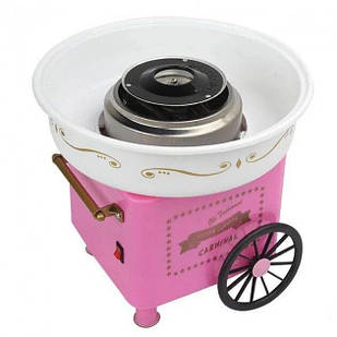 Апарат для приготування цукрової вати великий Cotton Candy Maker w-83 Pink (do118-hbr) z117-2024