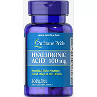 Гиалуроновая кислота Puritan's Pride Hyaluronic Acid 100 mg 30 Caps GT, код: 7518847