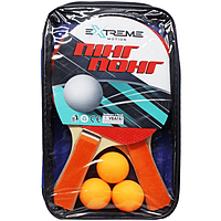 Ракетки для настольного тенниса Extreme Motion с мячиками, в сумке TT24201
