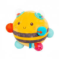 Сенсорная мягкая игрушка «Пчелка пушистик дзиж». Бренд - Battat