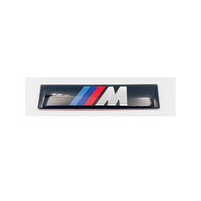 Металевий шильдик емблема BMW (БМВ) M Performance - M-Color Black 60x14 mm, фото 3