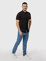 Мужская рубашка с коротким рукавом M черный Figo ЦБ-00218778 z117-2024