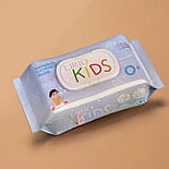 Дитячі вологі серветки Lirio KIDS 120 шт. з клапаном, фото 2