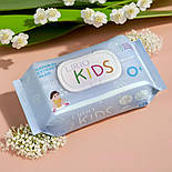 Дитячі вологі серветки Lirio KIDS 120 шт. з клапаном, фото 4
