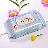 Дитячі вологі серветки Lirio KIDS 120 шт. з клапаном, фото 6