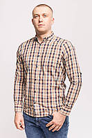 Мужская рубашка с длинным рукавом S бежевый Figo ЦБ-00189954 z116-2024