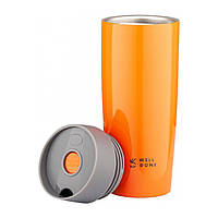 Термостакан с крышкой клапаном для питья 380 мл Well Done WD-7053O Orange GM, код: 8127658