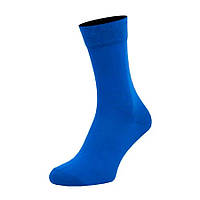 Носки мужские цветные из хлопка однотонные синий MAN's SET 44-46 UP, код: 8065611