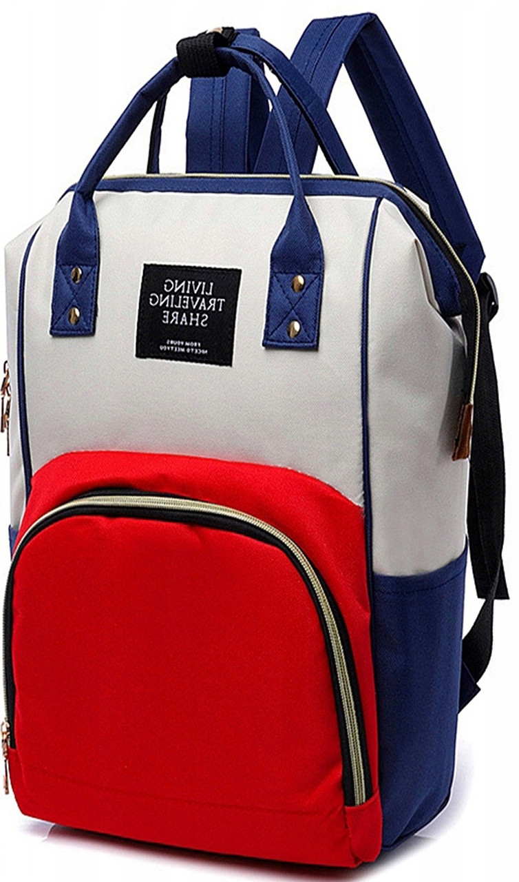Рюкзак-сумка для мами Living Traveling Share Різнобарвний (xj3702 red white) GM, код: 7830139