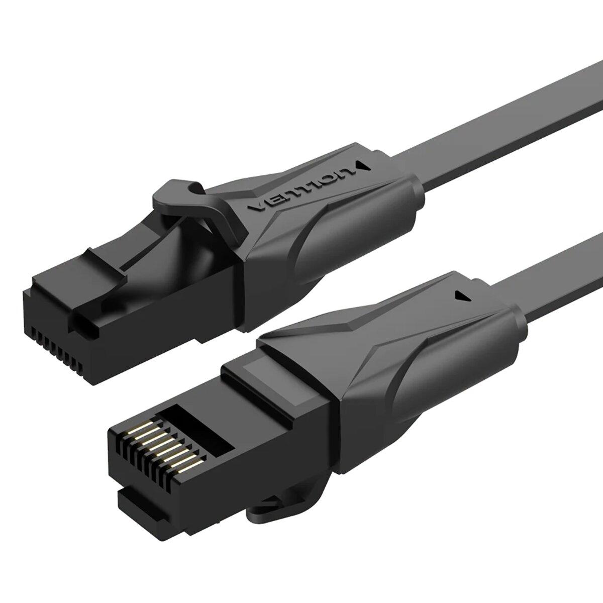 Кабель Vention Flat Cat.6 UTP Patch Cable 5M Black