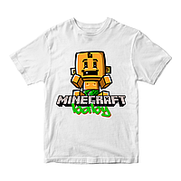 Футболка белая с принтом онлайн игры Minecraft Baby Minecraft Кавун 5-6 ФП012039 DH, код: 8379489