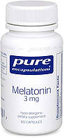 Мелатонін, Pure Encapsulations, 3 мг, 60 капсул (30473) DH, код: 1535910