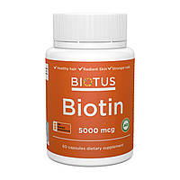 Биотин Biotin Biotus 5000 мкг 60 капсул DH, код: 7289506