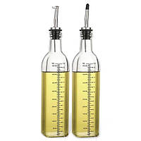 Набор стеклянных бутылок для масла и уксуса Fissman 2х500мл 6417