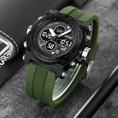 Оригінальний чоловічий годинник SKMEI 2065AG, Годинник наручний електронний тактичний, Годинник DW-594 для військовослужбовців