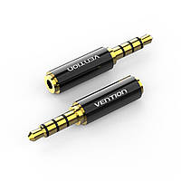 Адаптер Vention 3.5mm Male to 2.5mm Female Audio Adapter Black Metal Type (BFBB0)