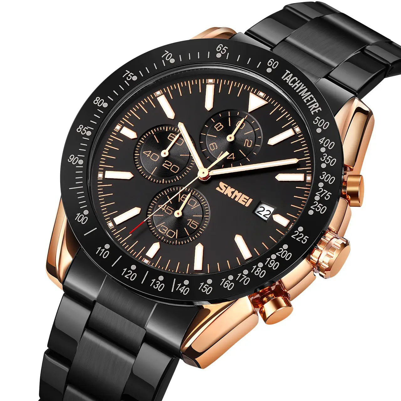 Часы наручные мужские SKMEI 9253RGBK, мужские круглые наручные часы, мужские часы стильные часы на руку TOS - фото 2 - id-p2168929578