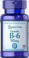 Vitamin B-6 50 mg Puritan's Pride, 100 таблеток