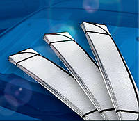 Шторка солнцезащитная на лобовое стекло 150×80см серебристая на присоске