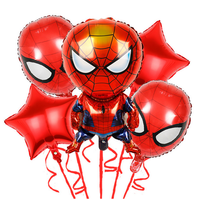 Набір фольгованих куль "Людина павук / Spider man", 5 шт