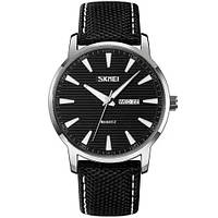 Часы наручные мужские SKMEI 9303SIBK, часы кварцевые мужские, стильные статусные наручные часы стрелочные,