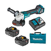 Аккумуляторная болгарка Makita DGA511RTE (18 В, 2х5 А*ч, 125 мм)