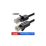 Мережевий кабель UGREEN NW102 Cat 6 U/UTP Lan Flat Cable 5m (Black)(UGR-50176), фото 2