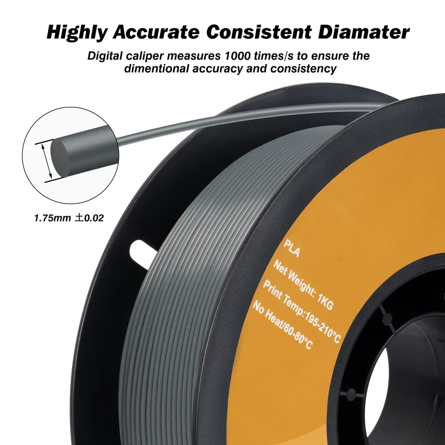 KINGROON PLA Filament Dark Gray 1.75mm