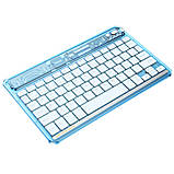 Клавіатура HOCO S55 Transparent Discovery edition wireless BT keyboard(English version) Ice Blue Mist, фото 2