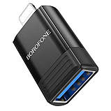 Адаптер BOROFONE BV18 iP male to USB female USB2.0 adapter Black, фото 2