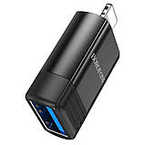 Адаптер BOROFONE BV18 iP male to USB female USB2.0 adapter Black, фото 4