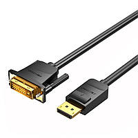 Кабель Vention DP to DVI Cable 2M Black (HAFBH)