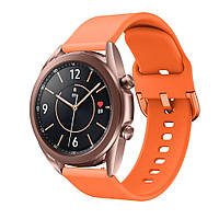 Ремінець BeWatch для Samsung Galaxy Watch 3 41 mm силіконовий 20 мм New Жовтогарячий (1012307) UP, код: 2391059