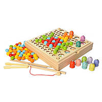 Деревянная игрушка Рыбалка Bambi MD 2683-2 магнитная 1 удочка щипци UP, код: 8388165