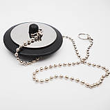 Корок пробка для ванної з ланцюжком Tub Stopper Ø 50мм, фото 5