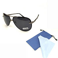 Солнцезащитные очки-авиаторы Matrix Classic со скрытой черной оправой с черной линзой BX, код: 7416175