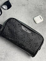 Клатч Louis Vuitton черный кожаный черный клатч Louis Vuitton черный клатч Louis Vuitton TOS