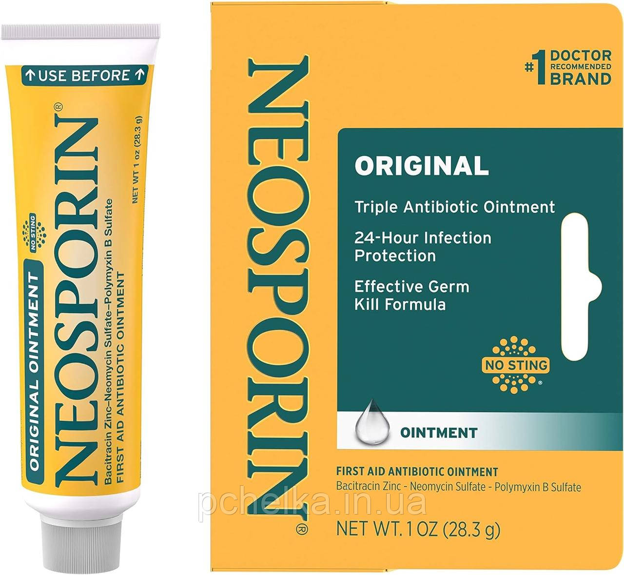 Оригінальна мазь Neosporin з антибіотиком потрійної дії, Neosporin 28,3 г