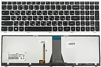Клавиатура для ноутбука Lenovo G50-30, G50-45, G50-70, Z50-70, Z50-75, Flex 2-15 silver frame, Original
