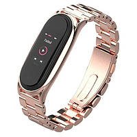 Ремешок MiJobs Metal Strap Xiaomi Mi Band 7 Rose Gold GM, код: 8101923