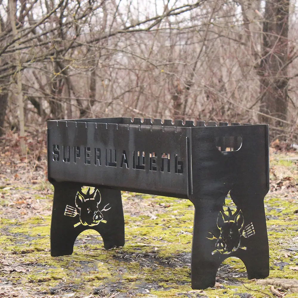 Мангал на 8 шт розбірний з індивідуальним гравіюванням – на подарунок. Подарунковий мангал, фото 1