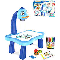 Дитячий стіл проектор для малювання з підсвічуванням Projector Painting. Колір: блакитний TOS