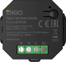 EMODZB - Бездротове реле ZigBee 3.0 для центру комутації ECB08M230